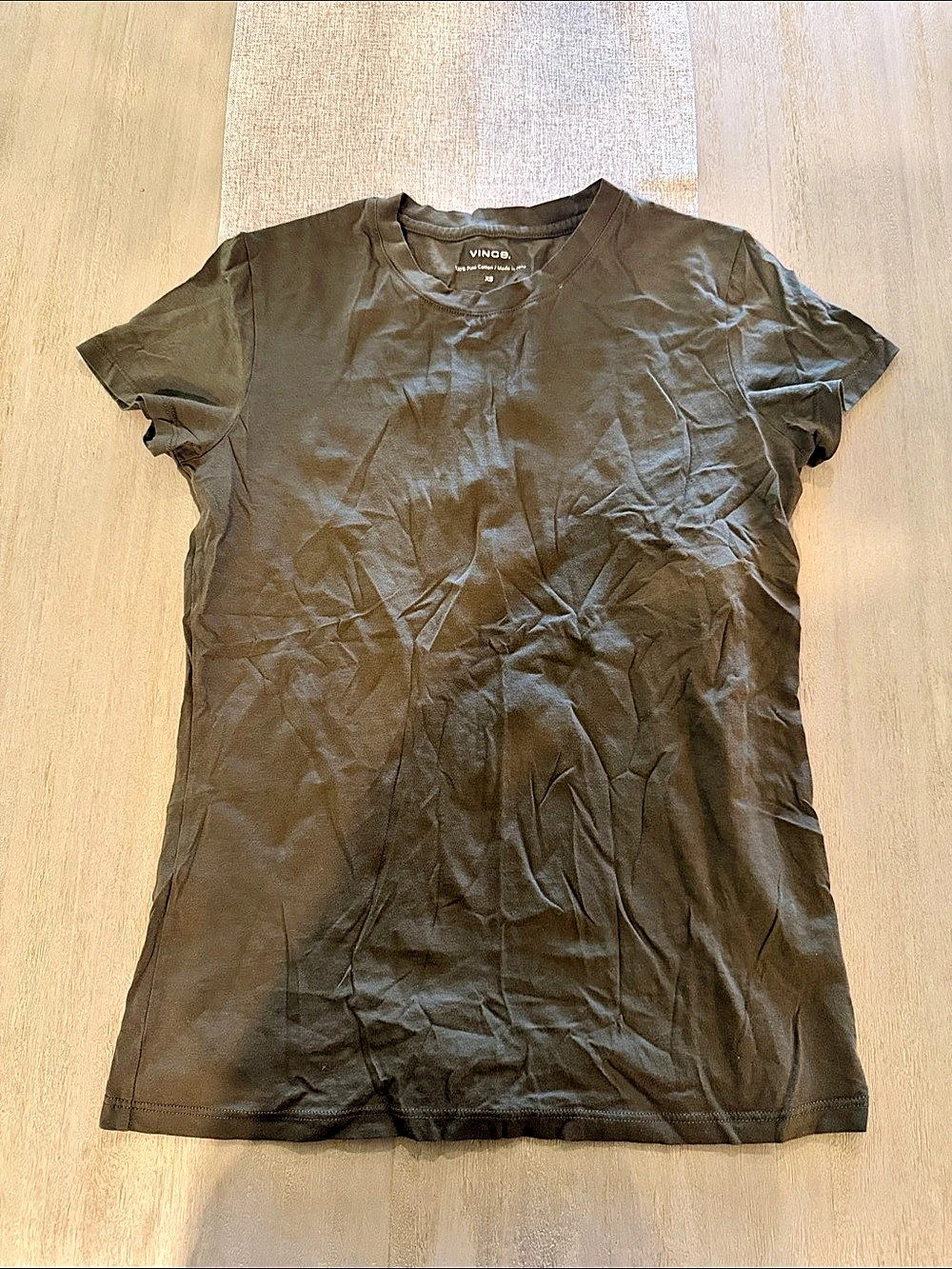 Vince Essential Pima Cotton Crew Neck T-Shirt Brown XS